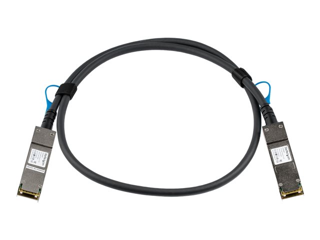 StarTech.com HPE JG326A Compatible 1m 40G QSFP+ to QSFP+ Direct Attach Cable Twinax, 40 GbE QSFP+ Copper DAC 40 Gbps Low Power Active Transceiver Module DAC, 40GE QSFP+ Cable, Firepower - Lifetime Warranty (JG326AST) - 40GBase direct attach cable - QSFP+ latched to QSFP+ latched - 1 m - twinaxial - SFF-8436 - passive - black - for HPE Apollo 4200, 4200 Gen10, Edgeline e920, FlexFabric 12900E 36, 12XXX, ProLiant e910t 2U