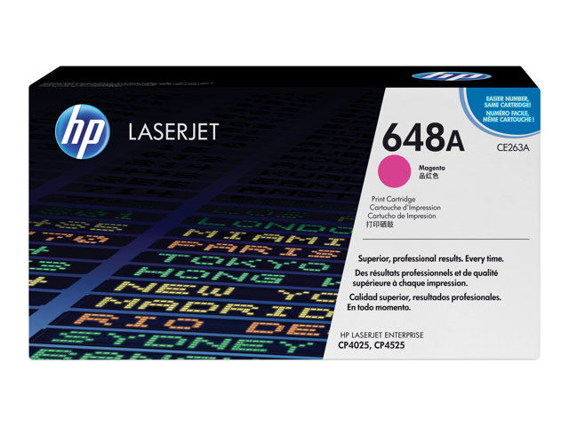 HP 648A - Magenta - original - LaserJet - toner cartridge (CE263A) - for Color LaserJet Enterprise CP4025dn, CP4025n, CP4525dn, CP4525n, CP4525xh