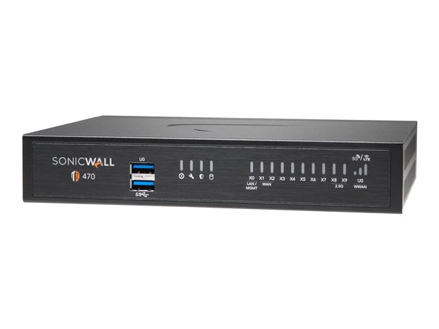 SonicWall TZ470 - Security appliance - 1GbE, 2.5GbE - NFR - desktop