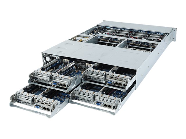 Gigabyte H252-Z10 (rev. 100) - 4 nodes - cluster - rack-mountable - 2U - 1-way - no CPU - RAM 0 GB - no HDD - AST2500 - GigE - no OS - monitor: none