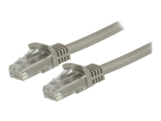 StarTech.com 1.5m CAT6 Ethernet Cable, 10 Gigabit Snagless RJ45 650MHz 100W PoE Patch Cord, CAT 6 10GbE UTP Network Cable w/Strain Relief, Grey, Fluke Tested/Wiring is UL Certified/TIA - Category 6 - 24AWG (N6PATC150CMGR) - Patch cable - RJ-45 (M) to RJ-45 (M) - 1.5 m - UTP - CAT 6 - snagless - grey
