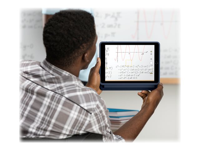 Logitech Rugged Combo 3 Touch for Education - Keyboard and folio case - with trackpad - Apple Smart connector - QWERTY - UK - academic - for Apple 10.2-inch iPad (7th generation, 8th generation, 9th generation)