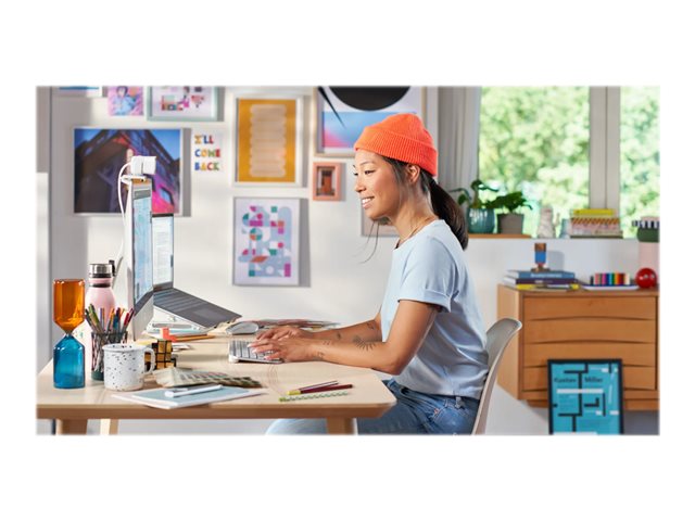 Logitech MX Keys Mini for Mac - Keyboard - backlit - wireless - Bluetooth - QWERTY - US International - pale grey