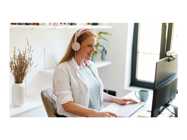 Logitech Zone Wired 2 - Headset - on-ear - wired - active noise cancelling - rose