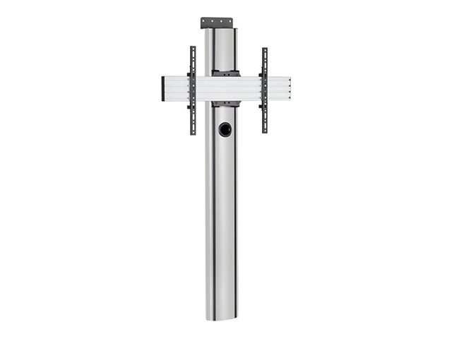B-TECH Mode-AL BT8700 - Stand - for flat panel - premium , single screen UC, 1.4 m - lockable - black, silver - screen size: 39\"-75\" - mounting interface: up to 672 x 400 mm - floor to wall mountable