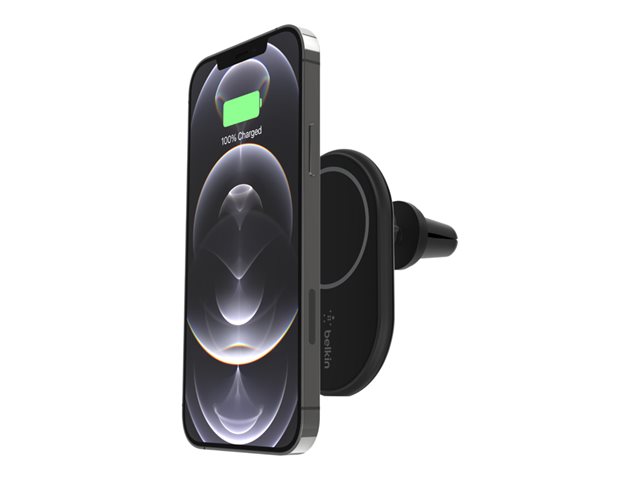 Belkin BoostCharge - Car wireless charging holder - 10 Watt - black - for Apple iPhone 12, 12 mini, 12 Pro, 12 Pro Max