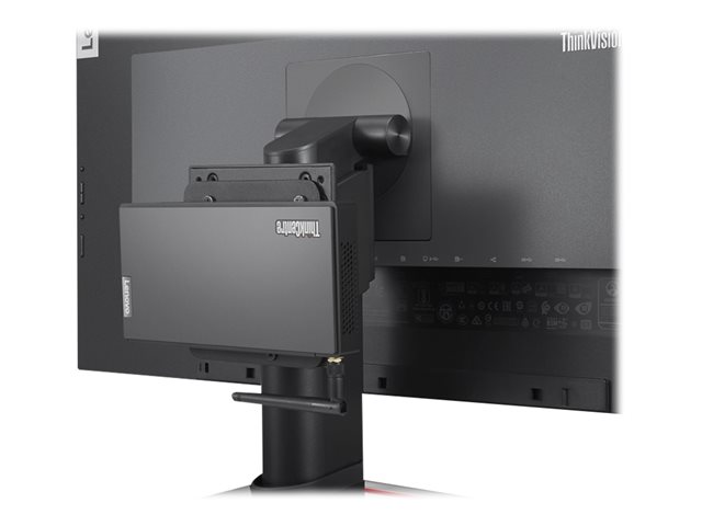 Lenovo Tiny/Nano Monitor Clamp II - Thin client to monitor mounting bracket - black - for ThinkCentre M70q Gen 2, M70q Gen 3, M75t Gen 2, M80q Gen 3, M90q Gen 3, ThinkStation P360