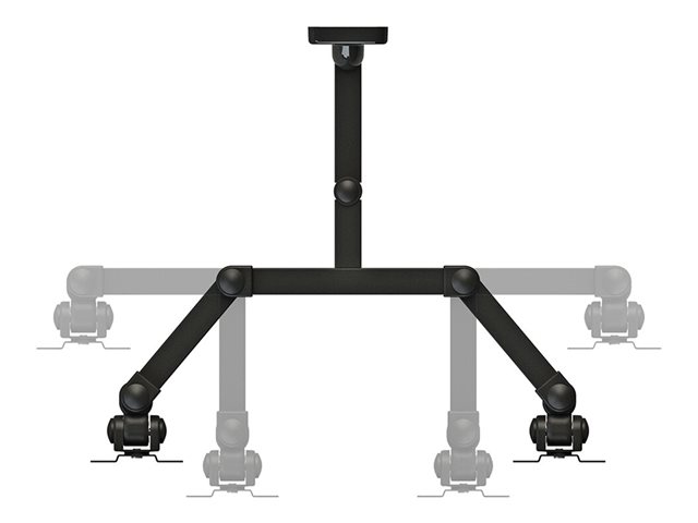 Neomounts FPMA-W960D - Bracket - full-motion - for 2 LCD displays - black - screen size: 10\"-27\" - wall-mountable