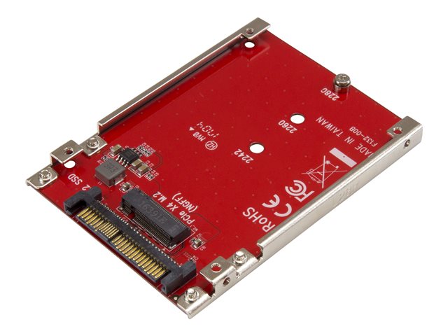 StarTech.com M.2. PCI-e NVMe to U.2 (SFF-8639) Adapter - Not Compatible with SATA Drives or SAS Controllers - For M.2 PCIe NVMe SSDs - PCIe M.2 Drive to U.2 Host Adapter - M2 SSD Converter (U2M2E125) - Interface adapter - M.2 - M.2 Card - U.2 - red