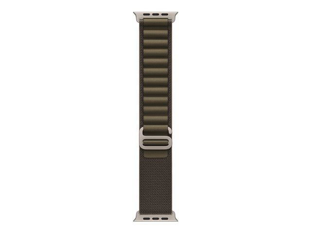 49mm Dark Olive Alpine Loop - Medium - Natural Titanium Finish