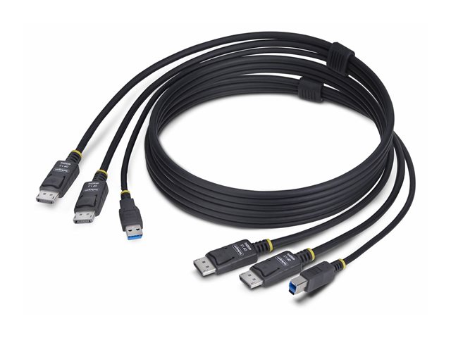 1.8m Dual-DisplayPort and USB KVM Cable