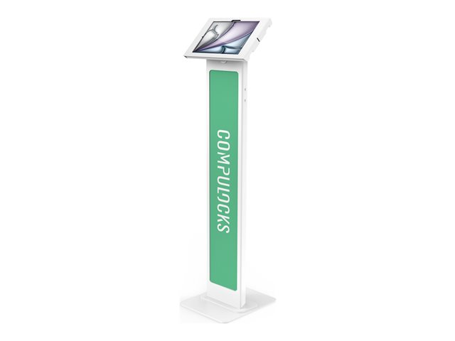 Compulocks iPad Air M2 11\" (2024), Apex Enclosure Brandable Floor Stand - Mounting kit (enclosure, stand) - for tablet - brandable - lockable - metal - white - screen size: 11\" - floor-standing - for Apple 11-inch iPad Air (M2)