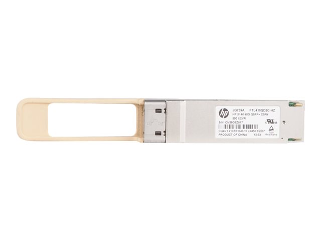 HPE X140 - QSFP+ transceiver module - 40GbE - 40GBASE-CSR4 - MPO multi-mode - up to 300 m - 850 nm - for FlexFabric 12900E, 12900E 36-Port, 12902E