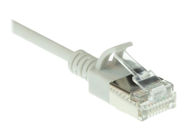 Grijze 5 meter LSZH U/FTP CAT6A datacenter slimline patchkabel snagless met RJ45 connectoren - PolyBag