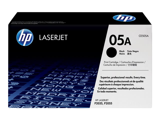 HP 05A - Black - original - LaserJet - toner cartridge (CE505A) - for LaserJet P2035, P2035n, P2055, P2055d, P2055dn, P2055x