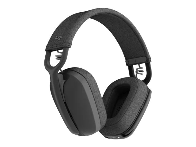 Logitech Zone Vibe 100 - Headset - full size - Bluetooth - wireless - graphite