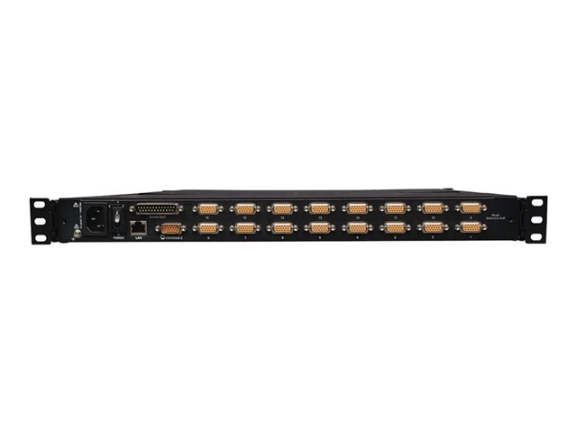 Eaton Tripp Lite Series 16-Port IP KVM Switch Rack Console w/ 19\" LCD 1U - KVM console with KVM switch - 16 ports - PS/2, USB - 19\" - rack-mountable - 1280 x 1024 @ 75 Hz - VGA - black - 1U