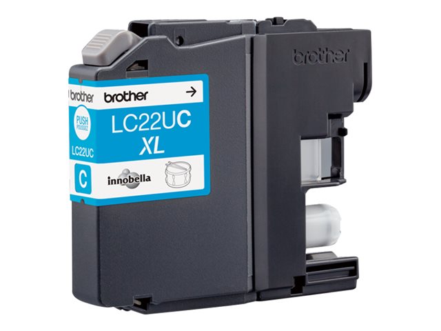 Brother LCLC22UC - XL - cyan - original - ink cartridge - for Brother DCP-J785DW, MFC-J985DW, INKvestment Work Smart MFC-J985DW, MFC-J985DW XL