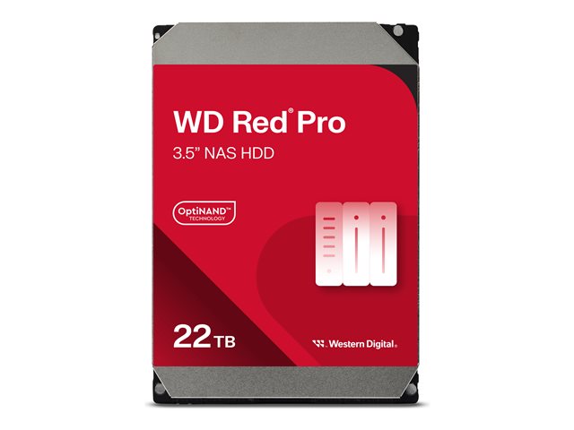 WD Red Pro WD221KFGX - Hard drive - 22 TB - internal - 3.5\" - SATA 6Gb/s - 7200 rpm - buffer: 512 MB