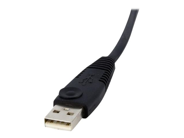 StarTech.com 4-in-1 Cable for KVMs with Dual Link DVI and USB - Audio & Microphone Cables Built-in - 6ft (2m) (DVID4N1USB6) - Keyboard / mouse / video / audio cable - USB, mini-phone stereo 3.5 mm, DVI-D (M) to mini-phone stereo 3.5 mm, USB Type B, DVI-D (M) - 1.8 m - black - for P/N: RKCOND17HD, SV231DVIUAHR, SV231QDVIUA, SV231TDVIUA, SV431DL2DU3A, SV431TDVIUA
