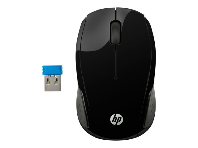 HP 200 - Mouse - right and left-handed - optical - wireless - 2.4 GHz - USB wireless receiver - for HP 20, 22, 24, 27, 460, Pavilion 24, 27, 590, 595, TP01, Pavilion Laptop 14, 15