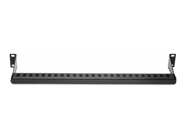 StarTech.com 1U Rack Mountable Cable Lacing Bar w/Adjustable Depth, Cable Support Guide For Organized 19\" Racks/Cabinets, Horizontal Cable Guide For Patch Panels/Switches/PDUs - Rack cable management lacing bar (horizontal) - black - 1U - 19\"