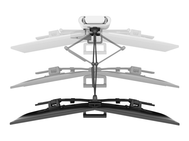 Ergotron TRACE - Mounting kit (handle, base, lift column, extension arms, bow, 2 sliding pivots, 2-piece desk clamp) - Constant Force Technology - for 2 LCD displays - white - screen size: up to 27\"