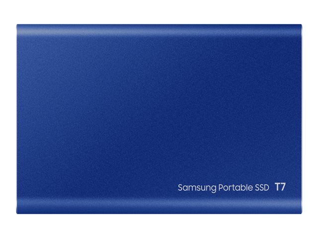 Samsung T7 MU-PC2T0H - Solid state drive - encrypted - 2 TB - external (portable) - USB 3.2 Gen 2 (USB-C connector) - 256-bit AES - indigo blue