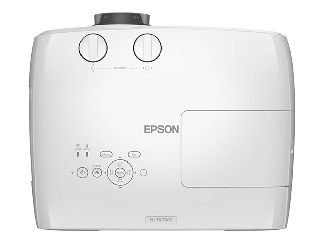Epson EH-TW7000 - 3LCD projector - 3D - 3000 lumens (white) - 3000 lumens (colour) - 3840 x 2160 (2 x 1920 x 1080) - 16:9 - 4K - white