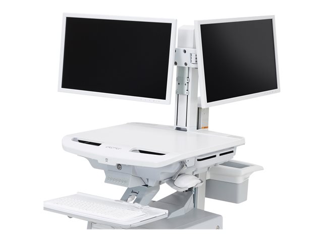 Ergotron StyleView - Mounting component (lift engine, hinge bow, 2 VESA adapters, cable management hardware) - side-to-side - for 2 LCD displays - dual monitor kit - white - screen size: up to 24\" - cart mountable