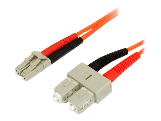 StarTech.com 3m Fiber Optic Cable - Multimode Duplex 62.5/125 - LSZH - LC/SC - OM1 - LC to SC Fiber Patch Cable (FIBLCSC3) - Network cable - LC multi-mode (M) to SC multi-mode (M) - 3 m - fibre optic - duplex - 62.5 / 125 micron - for P/N: US100A20FXSC, US100A20SFP, US1GA30SFP, US1GA30SXSC, US1GC30SFP