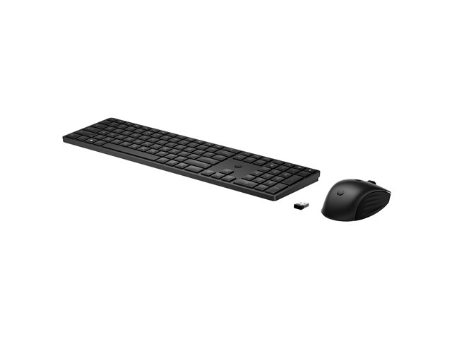 HP 655 - Keyboard and mouse set - 100% - full size - wireless - 2.4 GHz - QWERTY - English - black - Smart Buy