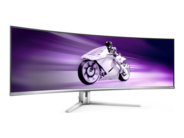 Philips Evnia 8000 49M2C8900 - OLED monitor - gaming - curved - 49\" (48.9\" viewable) - 5120 x 1440 Dual Quad HD @ 240 Hz - 1000 cd/m² - 15000000:1 - DisplayHDR 400 True Black - 0.03 ms - 2xHDMI, DisplayPort, USB-C - speakers - textured white