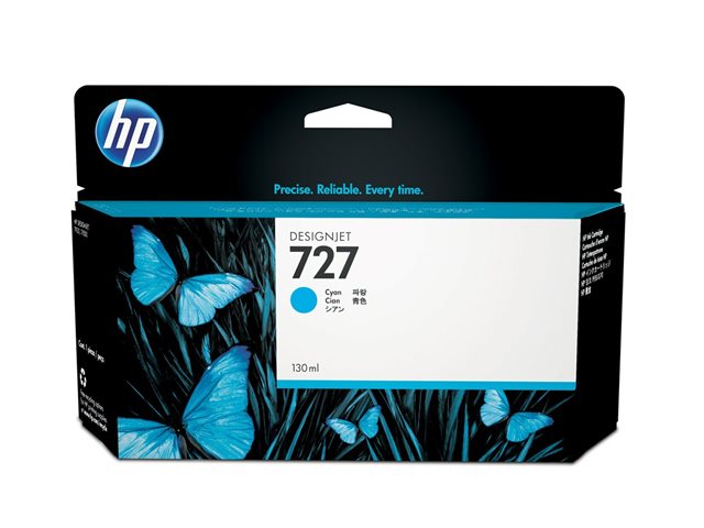 HP 727 - 130 ml - cyan - original - DesignJet - ink cartridge - for DesignJet T1500, T1530, T2500, T2530, T920, T930