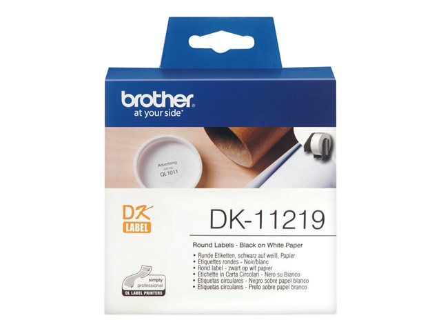 Brother DK-11219 - Black on white - Roll (1.2 cm) 1200 pcs. (1 roll(s) x 1200) labels - for Brother QL-1050, QL-1060, QL-500, QL-550, QL-560, QL-570, QL-580, QL-650, QL-700, QL-720