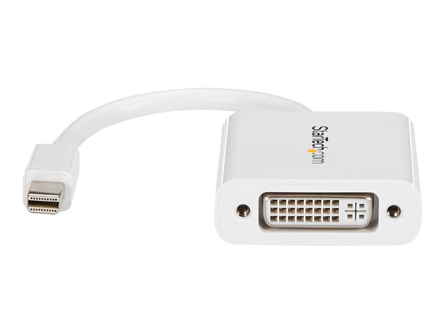 StarTech.com Mini DisplayPort to DVI Adapter - White - 1920 x 1200 - Mini DP to DVI Converter for Your Mac or Windows Computer (MDP2DVIW) - DVI adapter - Mini DisplayPort (M) to DVI-I (F) - 17 cm - white