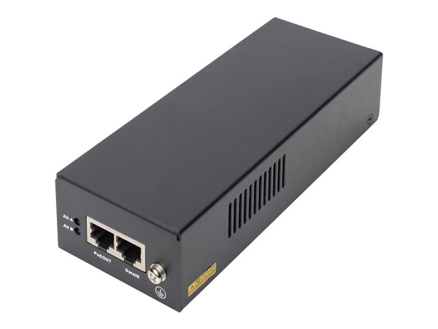 GIGABIT ETHERNET POE++ INJECTOR 802.3BT POWER PINS: 4/5(+)7/8(-) AND 3/6(+) 1/2(-) 85W