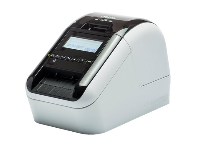 Label printer - two-colour (monochrome) - direct thermal - Roll (6.2 cm) - 300 x 600 dpi - up to 110 labels/min - USB 2.0, LAN, Wi-Fi(n), USB host, Bluetooth 2.1 EDR - cutter - white, brilliant black