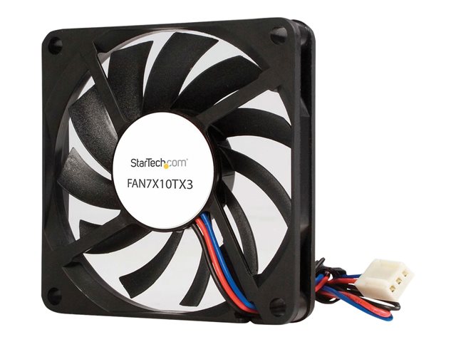 StarTech.com Replacement 70mm TX3 Dual Ball Bearing CPU Cooler Fan - 3 pin case Fan - TX3 Fan - 70mm Fan (FAN7X10TX3) - Case fan - 70 mm - black