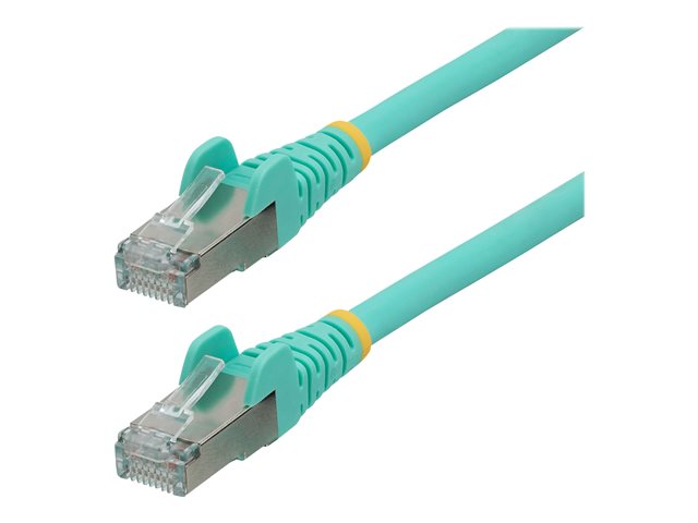 StarTech.com 2m CAT6a Ethernet Cable - Aqua - Low Smoke Zero Halogen (LSZH) - 10GbE 500MHz 100W PoE++ Snagless RJ-45 w/Strain Reliefs S/FTP Network Patch Cord - Patch cable - RJ-45 (M) to RJ-45 (M) - 2 m - S/FTP - CAT 6a - IEEE 802.3bt - snagless, stranded, molded, halogen-free - aqua