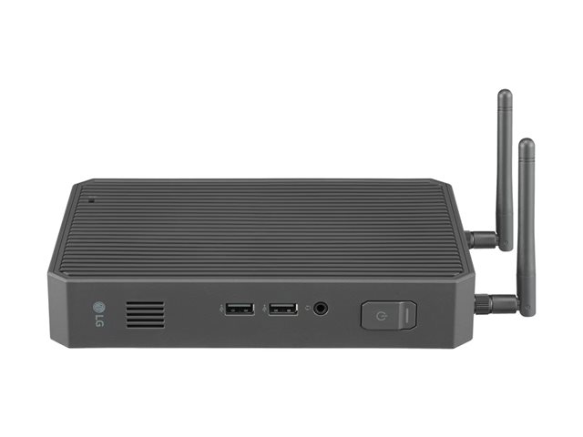 LG CQ600I-6P - Thin client - USFF 1 x Celeron N5105 / up to 2.9 GHz - RAM 8 GB - SSD - eMMC 16 GB - NVMe - UHD Graphics - Gigabit Ethernet, IEEE 802.11ax (Wi-Fi 6) - IGEL OS - monitor: none - dark grey