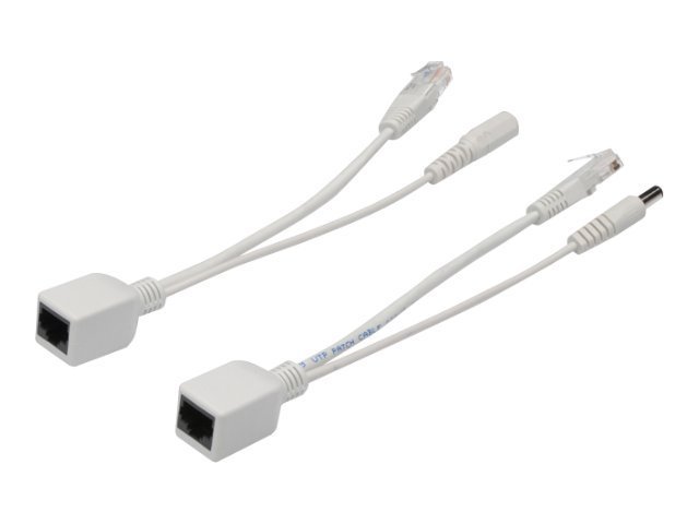 PASSIVE POE CABLE KIT 1X SPLITTER PD CABLE 1X INJECTOR PSE CABLE WHITE