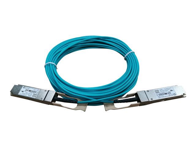 HPE X2A0 - Network cable - QSFP+ to QSFP+ - 10 m - fibre optic - active - for FlexFabric 12900E, 12900E 36-Port, 12902E