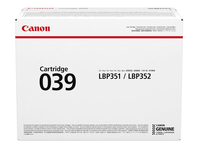 Canon 039 - Black - original - toner cartridge - for imageCLASS LBP351dn, LBP351x, LBP352dn, LBP352x, i-SENSYS LBP351x, LBP352x, Satera LBP351i