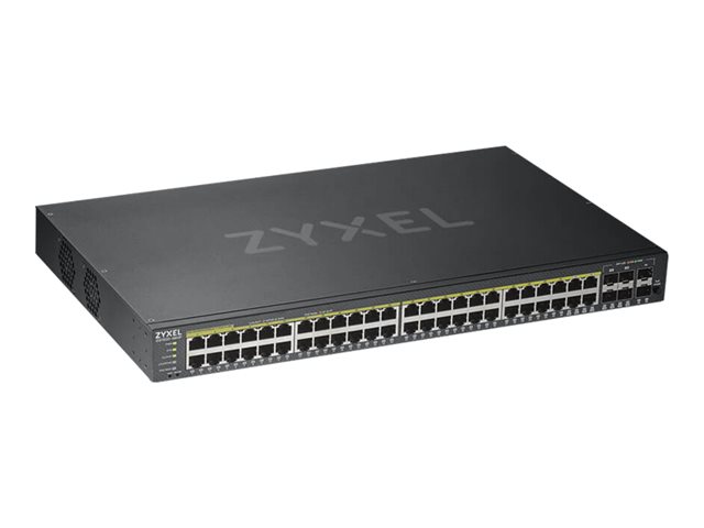 Zyxel GS1920-48HPv2 - Switch - smart - 48 x 10/100/1000 (PoE+) + 4 x combo Gigabit SFP + 2 x Gigabit SFP - rack-mountable - PoE+ (375 W)