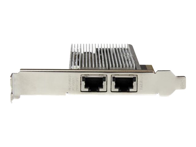 StarTech.com 2-Port 10Gb PCIe NIC with Native Link Aggregation - 10Gbase-t Ethernet Card - 100/1000/10000 Mbps LAN Card (ST20000SPEXI) - Network adapter - PCIe 2.0 x8 low profile - 10Gb Ethernet x 2 - black - for P/N: BNDTB10GI, BNDTB210GSFP, BNDTB310GNDP, BNDTB410GSFP, BNDTB4M2E1, BNDTBUSB3142