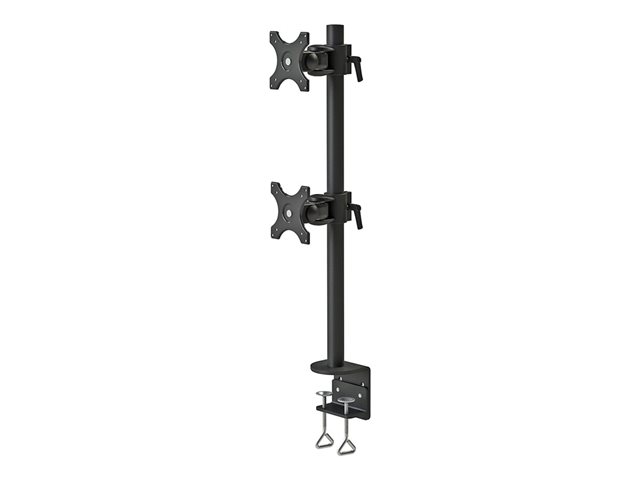 Neomounts FPMA-D700DV - Mounting kit - full-motion - for 2 LCD displays - black - screen size: 10\"-27\" - clamp mountable, desk-mountable