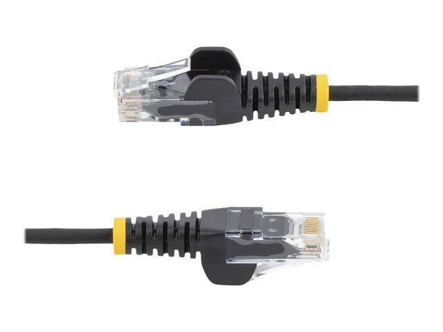 StarTech.com 3m Slim LSZH CAT6 Ethernet Cable, 10 Gigabit Snagless RJ45 100W PoE Patch Cord, CAT 6 10GbE UTP Network Cable w/Strain Relief, Black, Fluke Tested/ETL, Low Smoke Zero Halogen - Category 6 - 28AWG (N6PAT300CMBKS) - Patch cable - RJ-45 (M) to RJ-45 (M) - 3 m - CAT 6 - snagless - black