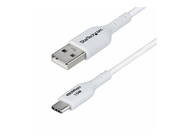 1m White USB-A to USB-C Charging Cable