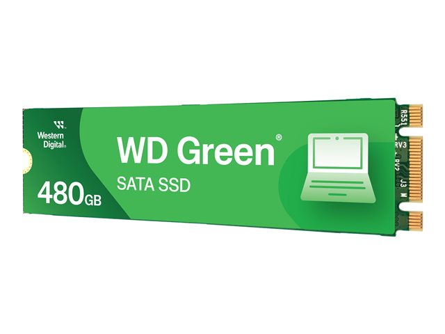 WD Green WDS480G3G0B-00BJF0 - SSD - 480 GB - internal - M.2 2280 - SATA 6Gb/s